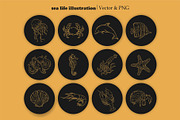 Sea Life - SVG, Vector , & PNG, an Illustration by Ben studio (Thumbnail 2 of 4)