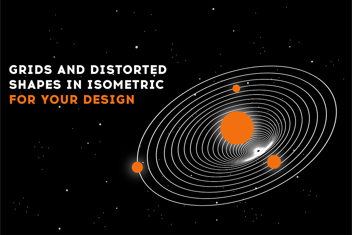 Geometric distortion abstract shapes, a Technology Illustration by Ugokki