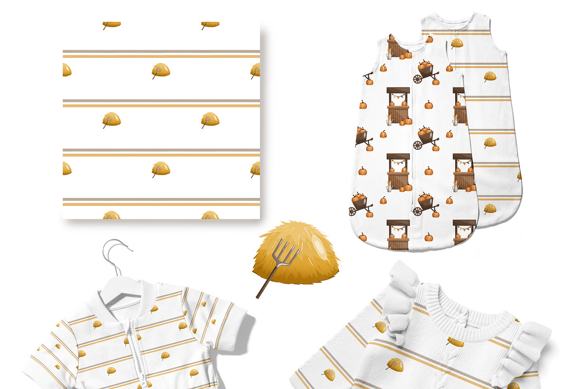 Autumn farm-kids collection, a Seasonal Illustration by Linerisyart (Photo 14 of 23)
