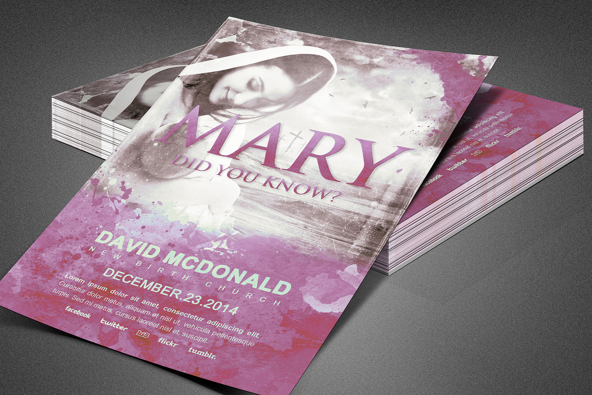 Mary Did You Know? Church Flyer, a Flyer Template by loswl (Photo 6 of 6)