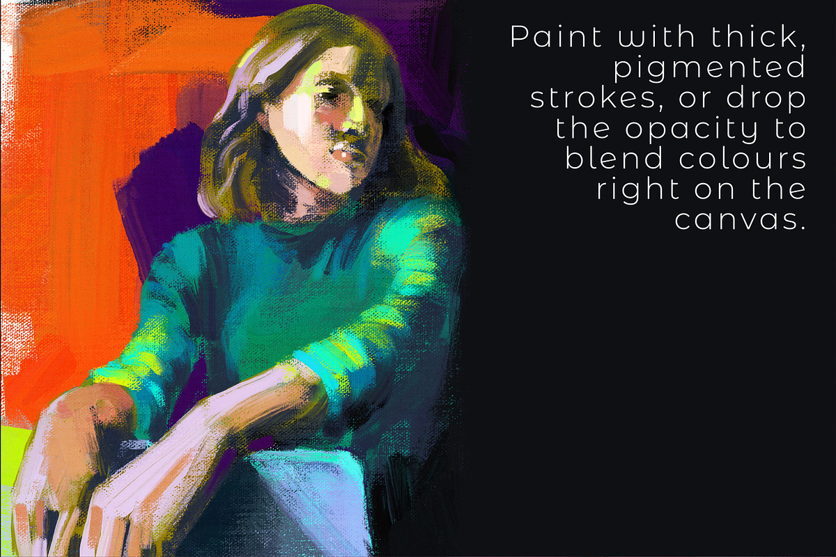 Oil On Canvas for Procreate, a Brush Add-On by UPROOT (Photo 6 of 9)