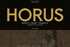 Horus - Serif Font Family, a Serif Font by Artistic & Unique