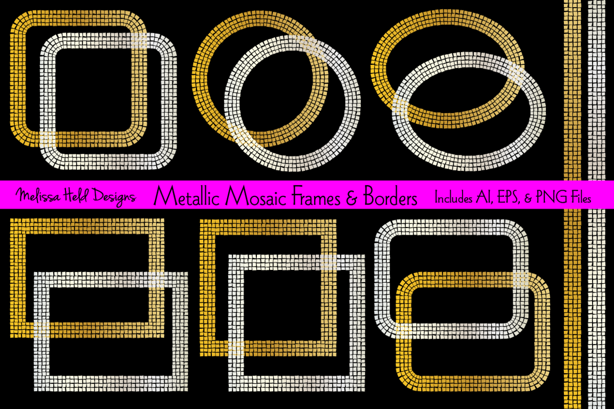 Metallic Mosaic Frames