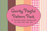 Quirky Playful Seamless Pattern Pack, a Decorative Illustration by Invisual Studio (Thumbnail 1 of 11)