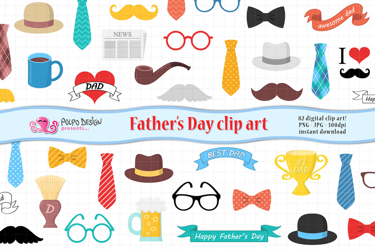 Father's Day clip art, an Object Graphic by PolpoDesign (Photo 1 of 4)