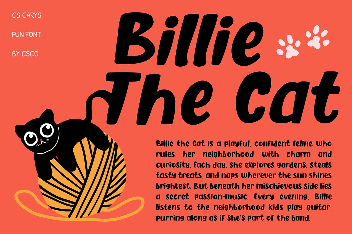 CS Carys – Playful Display Font, a Sans Serif Font by Craft Supply Co. (Photo 5 of 8)