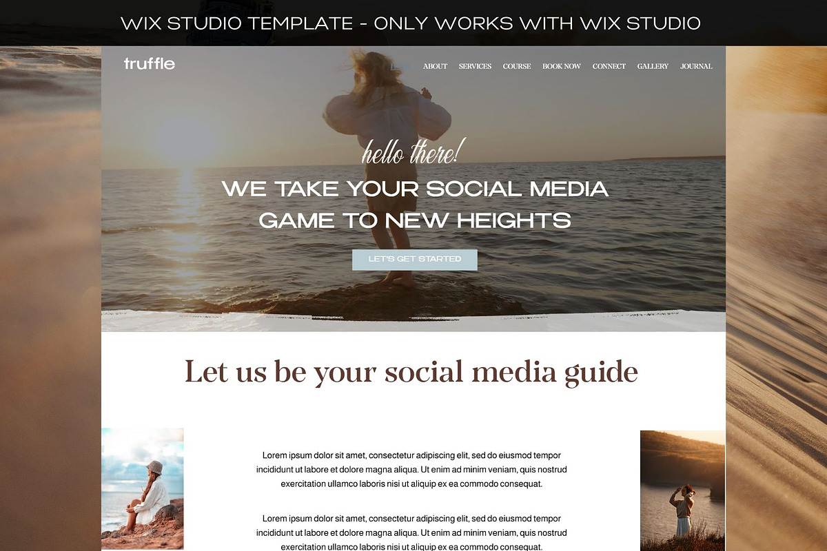 Social Media Wix Website Template, a Wix Template by Deepa Template Studio (Photo 1 of 16)