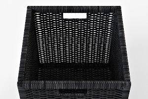 Rattan Basket Branas Black