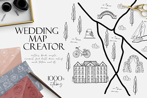 Wedding Map Creator Line Collection