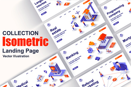 Isometric Landing Page Template