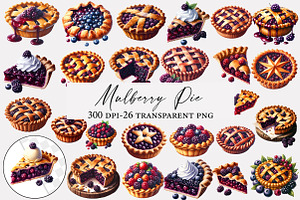Mulberry Pie Clipart, an Illustration by Designworld