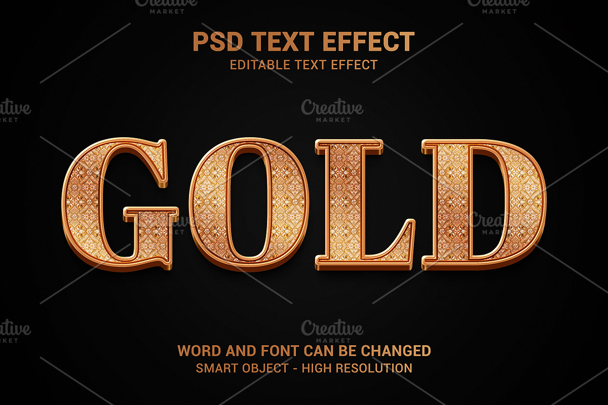 Luxury Gold Text Effect PSD Template, a Layer Style Add-On by bdrobin (Photo 1 of 2)