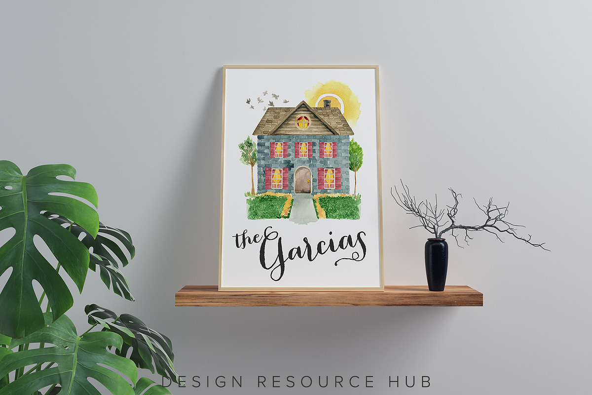 Watercolor Art Pack: Build A House, an Illustration by Design Resource Hub (Photo 7 of 10)