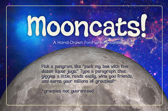 Mooncats— a hand-drawn font preview 3