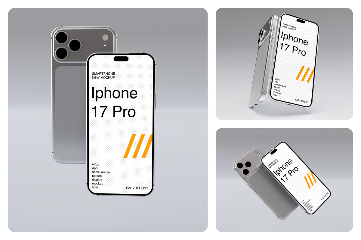 Iphone 17 Pro Mockup, an iPhone Mockup by Voar Mockups