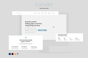 Konvert Landing Page Builder, a Wireframe Template by Web Donut (Thumbnail 1 of 12)