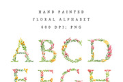 Watercolor floral alphabet, an Illustration by swiejko (Thumbnail 4 of 6)