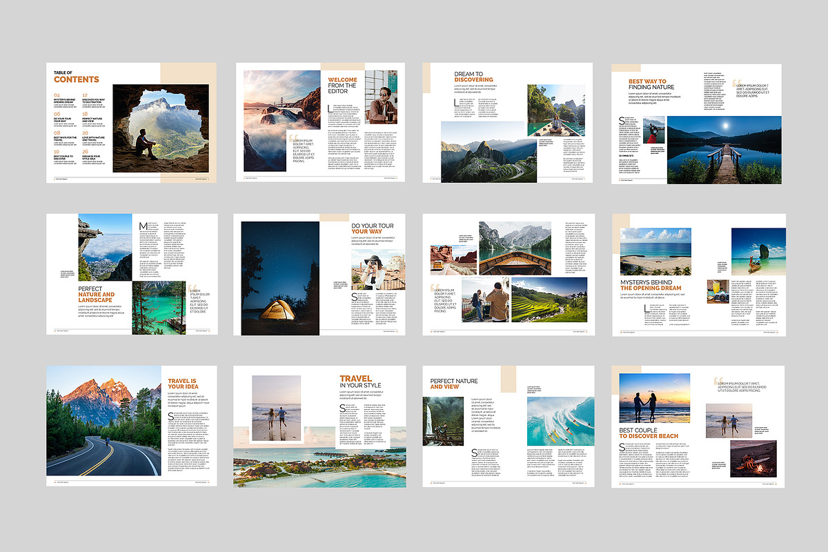 Travel Magazine Template, a Magazine Template by xtratimebd (Photo 10 of 10)