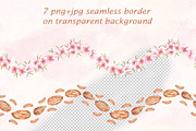 Blossoming Almond watercolor clipart, a Food Illustration by susie-p-art (Thumbnail 9 of 18)