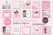 Wellness Instagram Template Canva, a Social Media Template by Deepa Template Studio (Thumbnail 1 of 12)