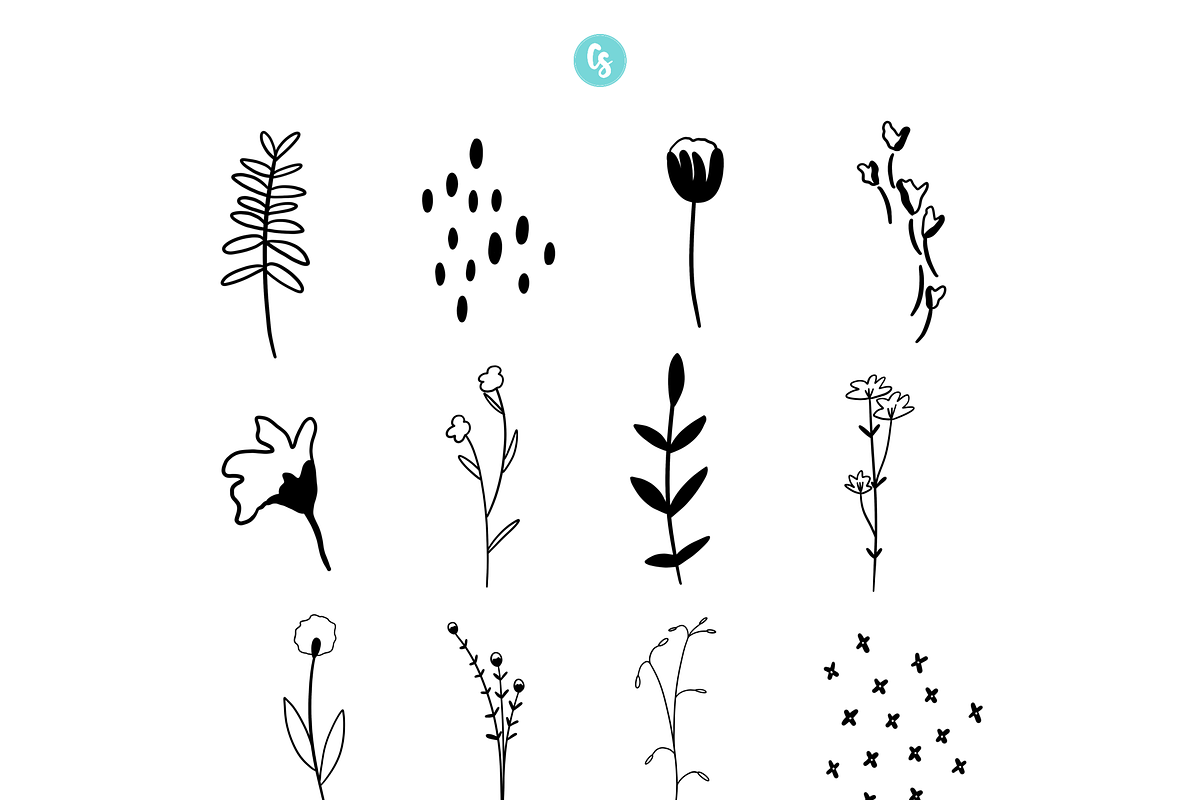 Wildflower Procreate Stamp Brushes, a Brush Add-On by Cate Shaner (Photo 2 of 4)