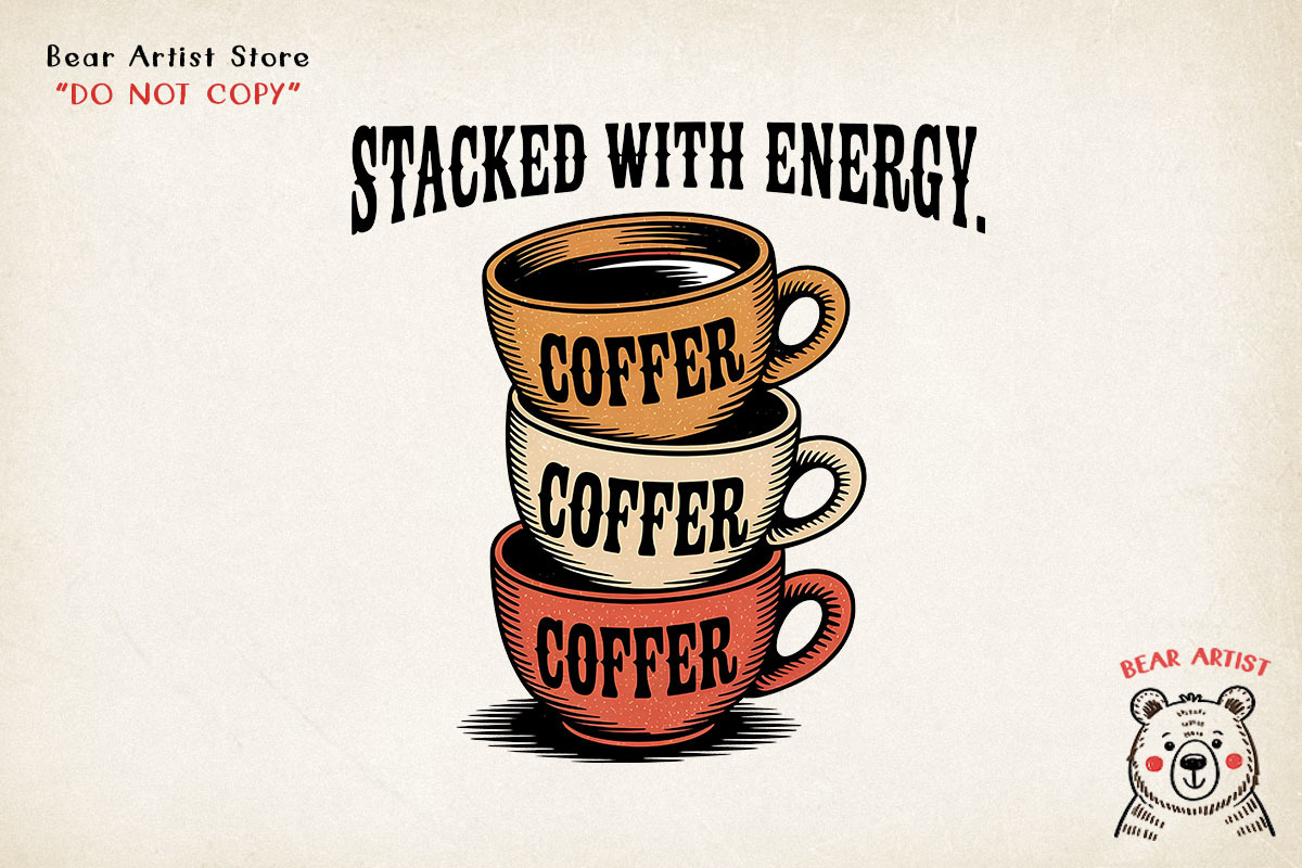 Caffeine & Chaos, Retro Coffee, an Object Graphic by GlitterCraft (Photo 66 of 101)