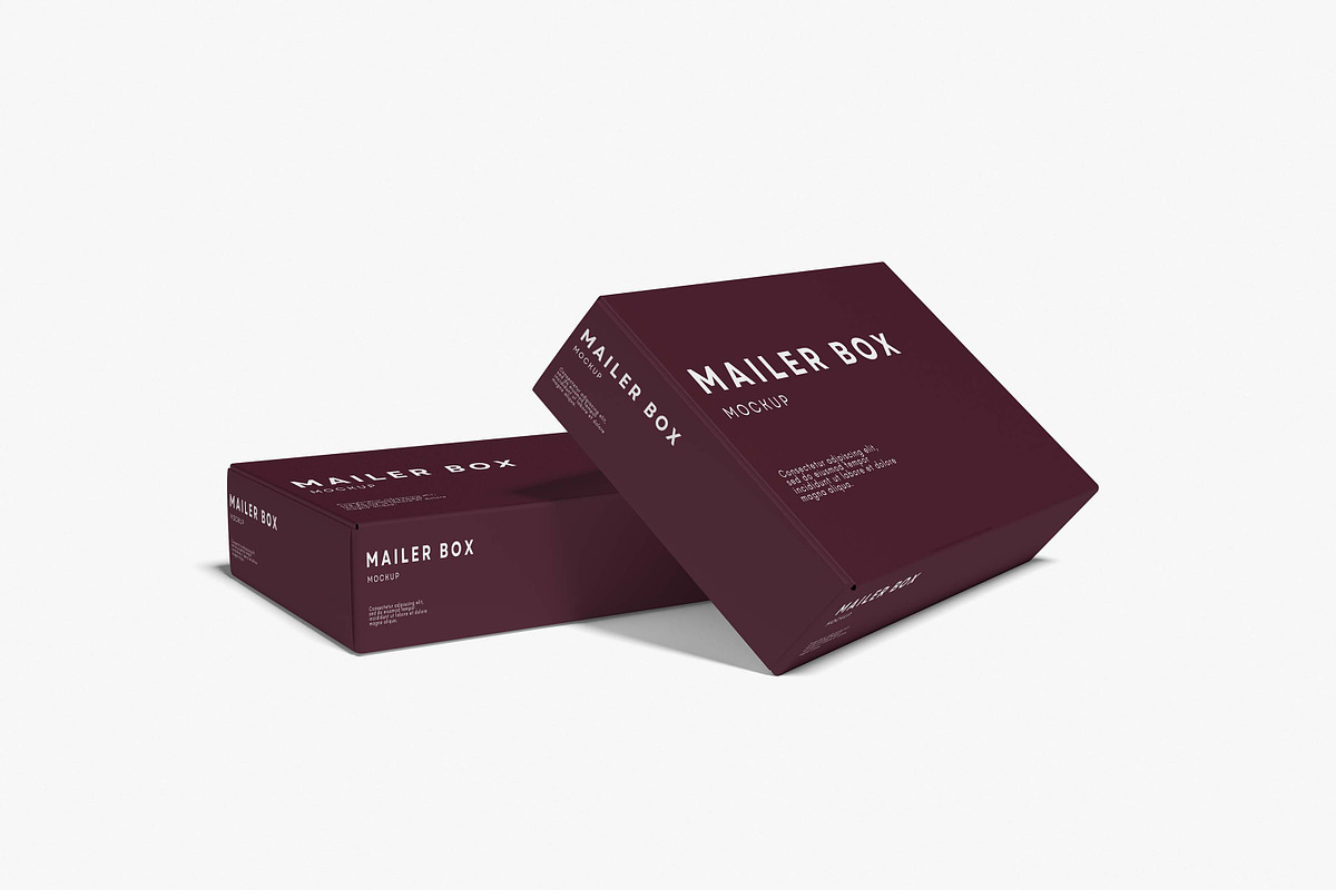 Mailer Box Mockup, a Packaging Mockup by xavier_studio (Photo 3 of 5)