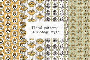 Floral patterns in vintage style, a Pattern Graphic by Lyolya Profitrolya