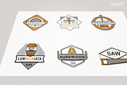 Wood Vector Badges Logo Set, a Branding & Logo Template by Krukowski Graphics (Thumbnail 2 of 6)