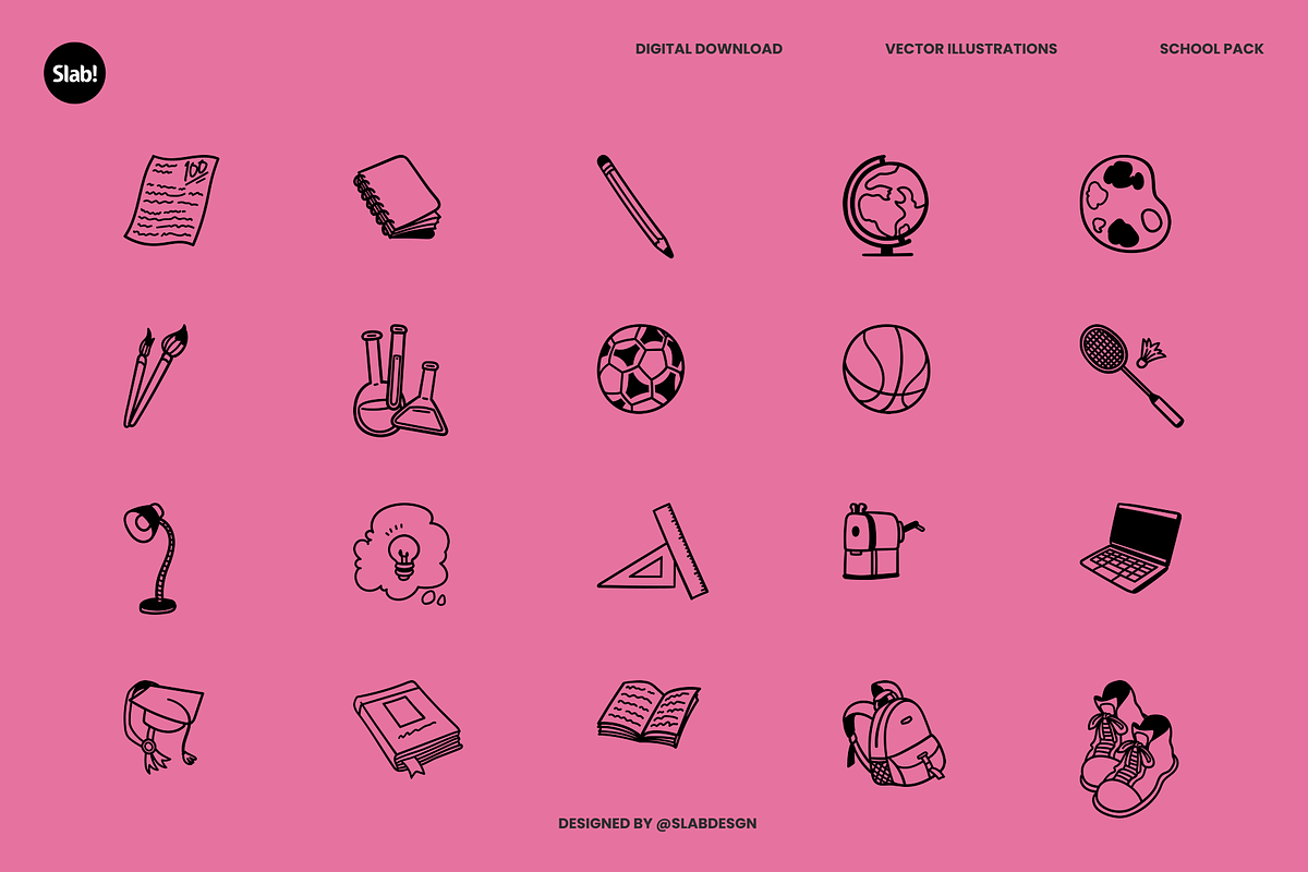 Hand Drawn Back to School Doodle, an Object Graphic by SLAB! Design (Photo 2 of 4)