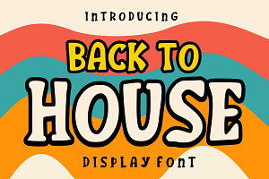 Back To House - Vintage Font, a Serif Font by Fourteen Letter