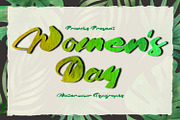 Women's Day Brush Font, a Script Font by 177Studio (Thumbnail 1 of 7)