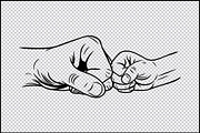 Father & Child Fist Bump SVG, an Object Graphic by BeeCraftR (Thumbnail 2 of 4)