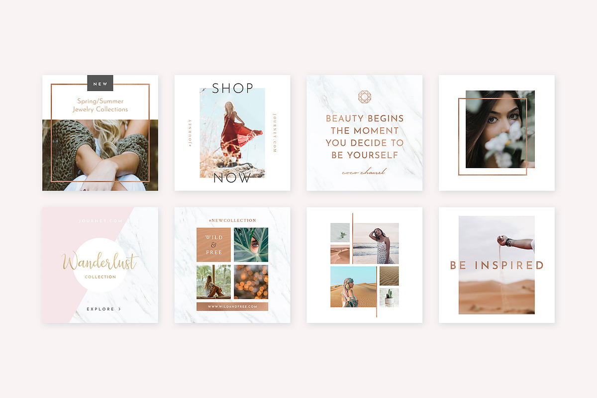 Instagram Posts Deserts | PS, a Social Media Template by Poego Social