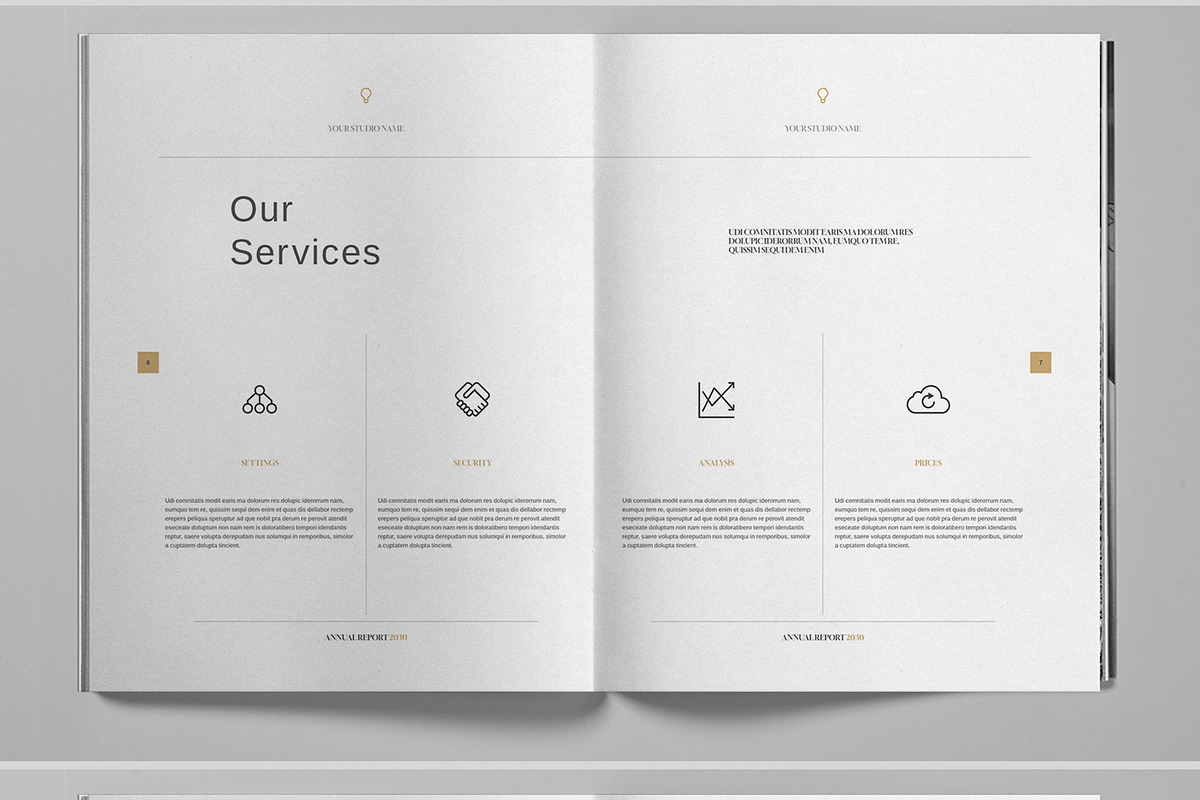 Annual Report Brochure Template, a Brochure Template by Boris Cupac (Photo 5 of 7)