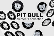 PIT BULL - set for pitbull lovers, an Illustration by Ja Polina ArtShop (Thumbnail 1 of 10)