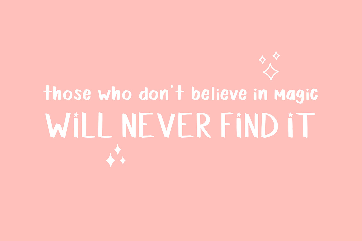 RD It's Magic - Handwritten Font, a Sans Serif Font by RissDesign (Photo 4 of 4)
