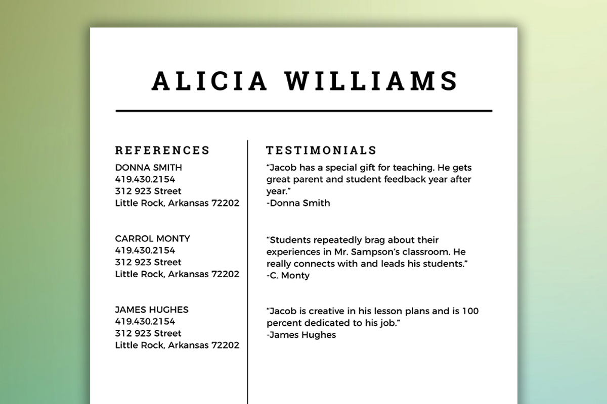 CV Template | Simple Resume Package, a Resume Template by Scribbled Napkin Design (Photo 4 of 4)