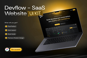 Devflow - SaaS Website UI Kit, an UI Kit Template by Creative Perspective