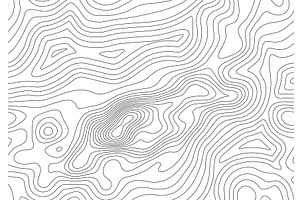 Seamless vector topographic map, an Illustration by RDShop