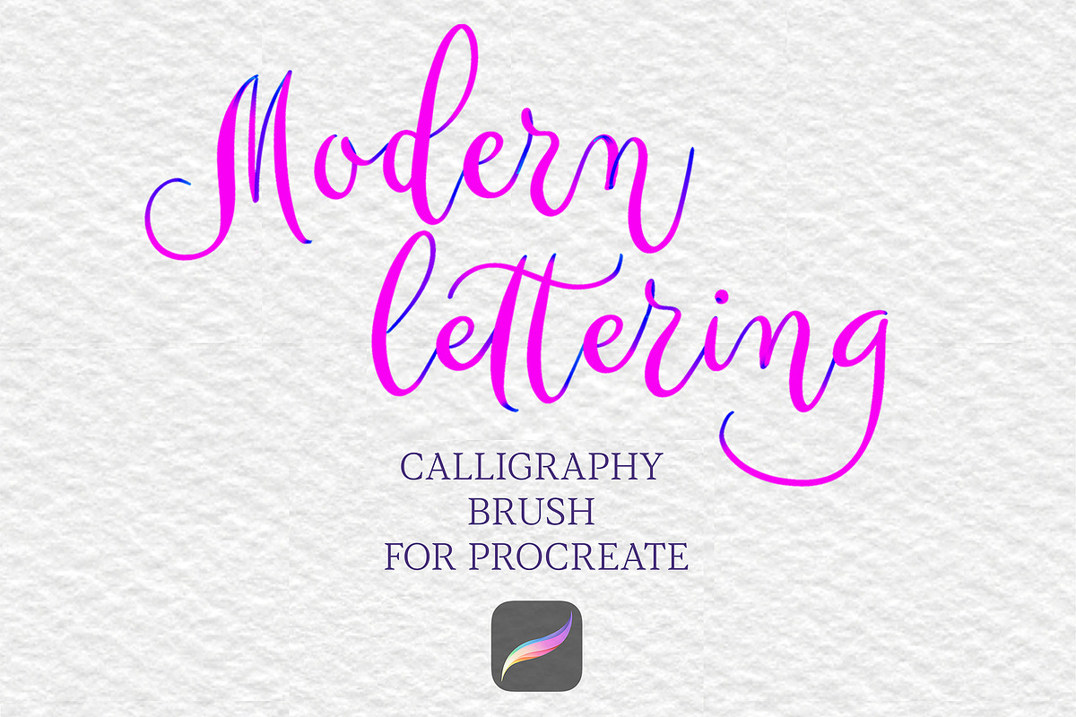 Lettering Brush For Procrete, a Brush Add-On by ValeryDan (Photo 3 of 5)