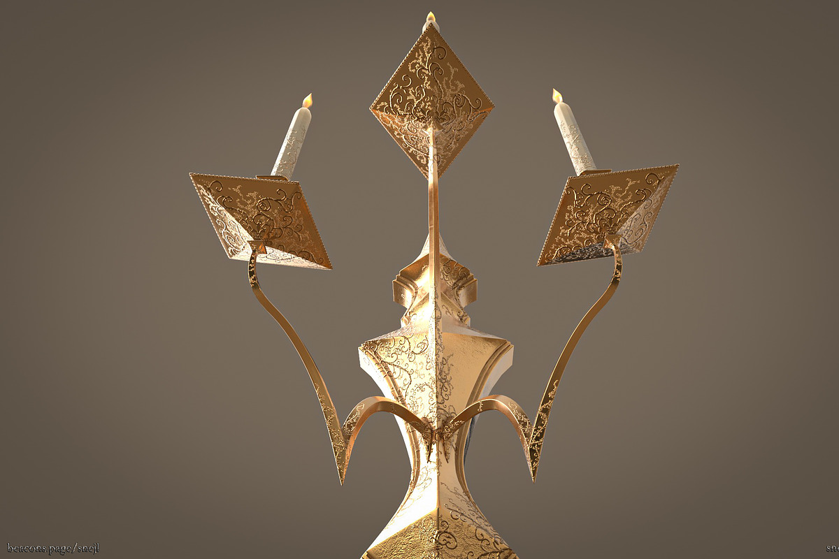 Chandelier 3d model (game ready), a Light 3D Model by Snji | 3D Models (Photo 10 of 18)