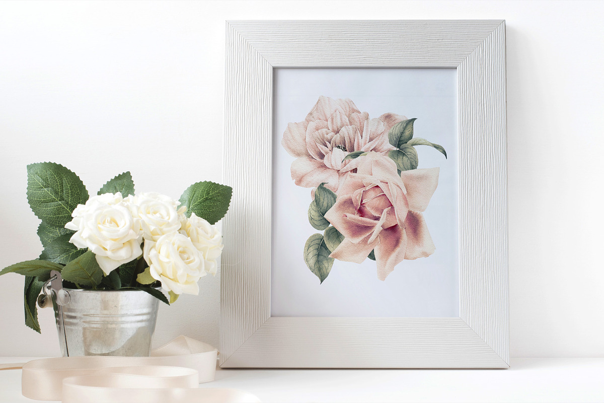 Watercolor Floral Bundle, a Texture Illustration by ollalya (Photo 86 of 112)