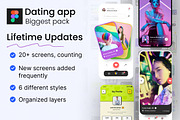 Dating app design Pack UI KIT, an App Template by Lazyinterface UX UI Team (Thumbnail 1 of 2)