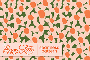 Peachy Florals Seamless Pattern