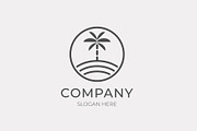 Minimalist coconut beach logo, a Branding & Logo Template by Medianeka (Thumbnail 2 of 3)