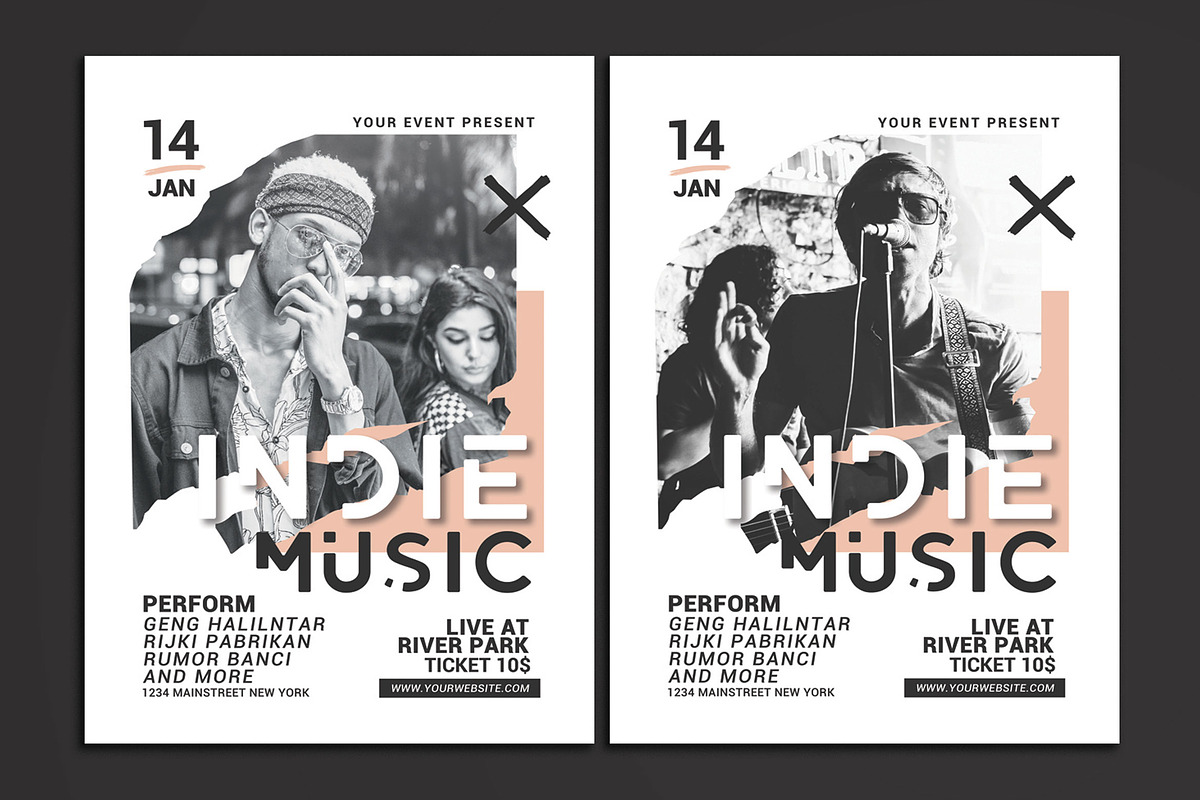 Indie Music Flyer, a Flyer Template by Muhamad Iqbal hidayat (Photo 1 of 4)