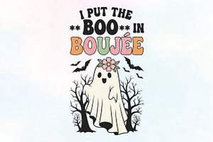 Put the Boo in Boujee Retro Hallowee, an Illustration by CraftArtStudio
