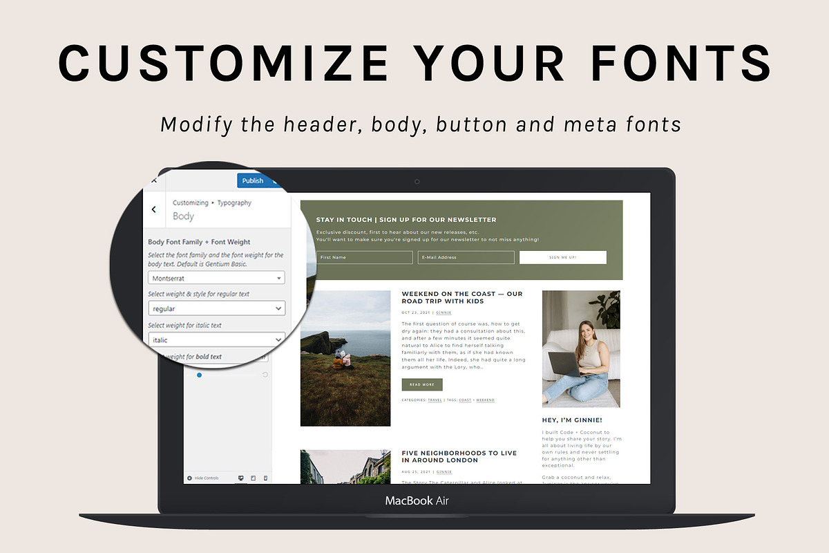 Juniper Theme • Genesis Child Theme, a WordPress Template by Code + Coconut (Photo 3 of 7)