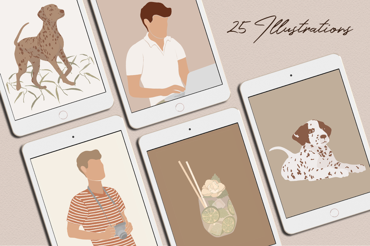 Digital Nomad Boys Illustration Set, a Work Illustration by Irena Art (Photo 3 of 13)